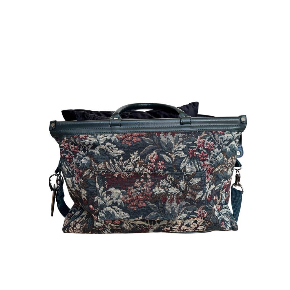 Atlantic Vintage Floral Tapestry Rolling Garment Bag Carry Suiter Travel Luggage - Picture 4 of 16